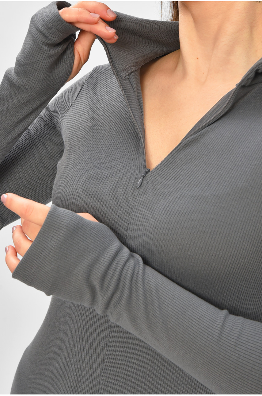 Платье женское однотонное серого цвета 230 207452