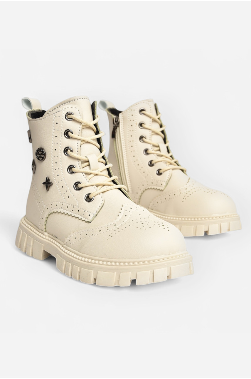 Ботинки детские демисезонные светло-бежевого цвета F810-11 207465