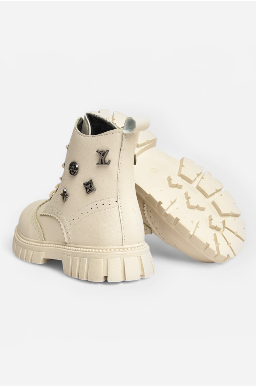 Ботинки детские демисезонные светло-бежевого цвета F810-11 207465