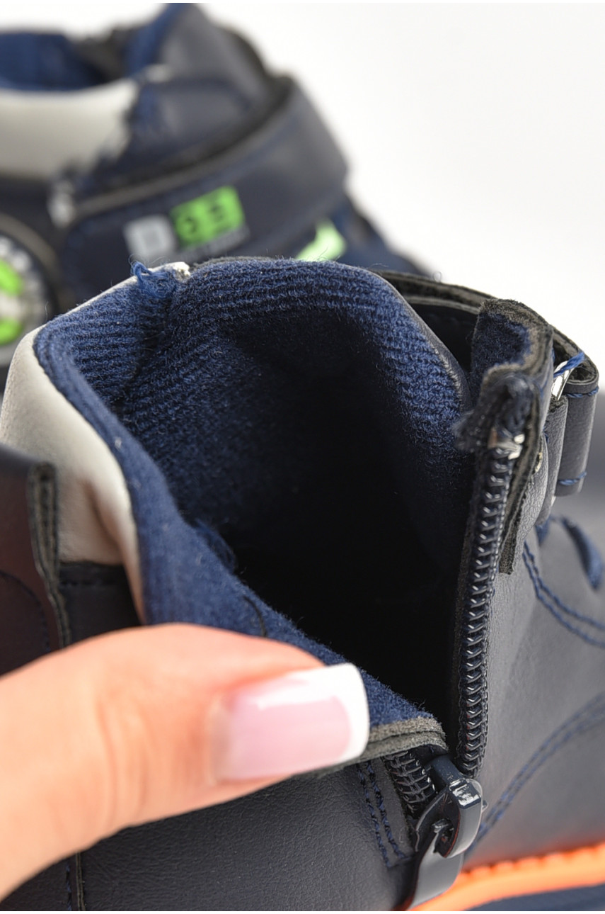 Ботинки детские демисезон темно-синего цвета на флисе R 5853-1 207466