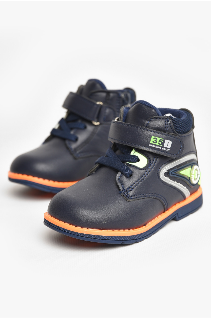 Ботинки детские демисезон темно-синего цвета на флисе R 5852-1 207471