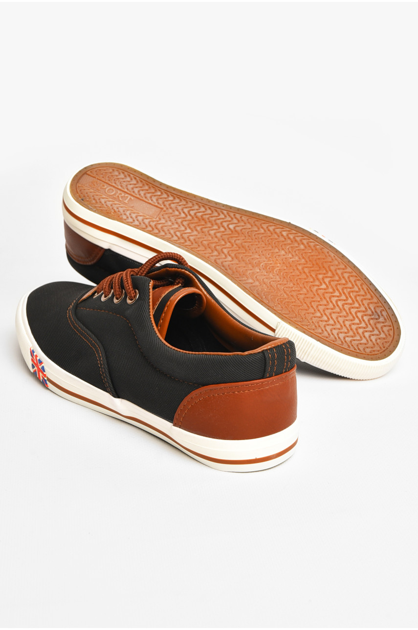 Мокасины подростковые для мальчика черного цвета z013 207477