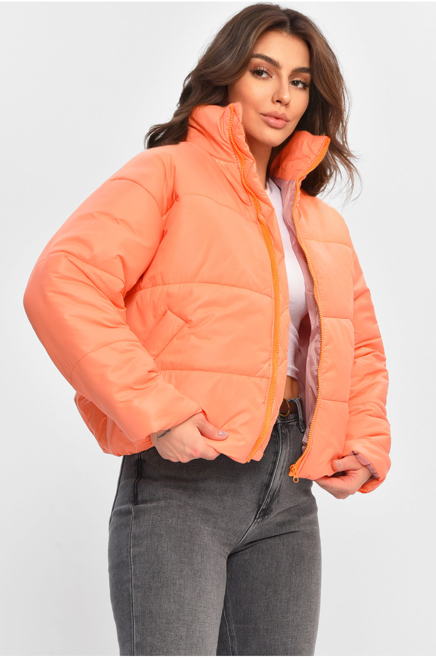Куртка жіноча демісезонна персикового кольору 15948 207480