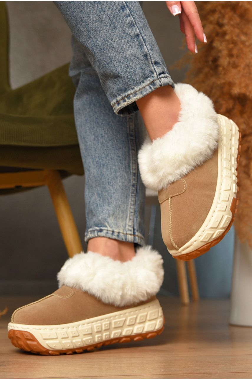 Угги женские на меху бежевого цвета MY-16 207486