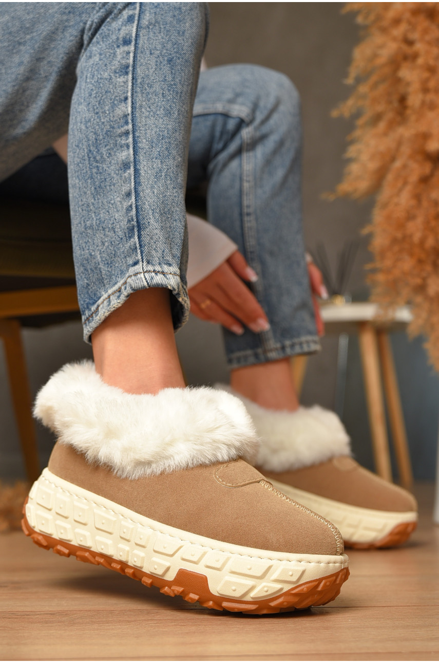 Угги женские на меху бежевого цвета MY-16 207486