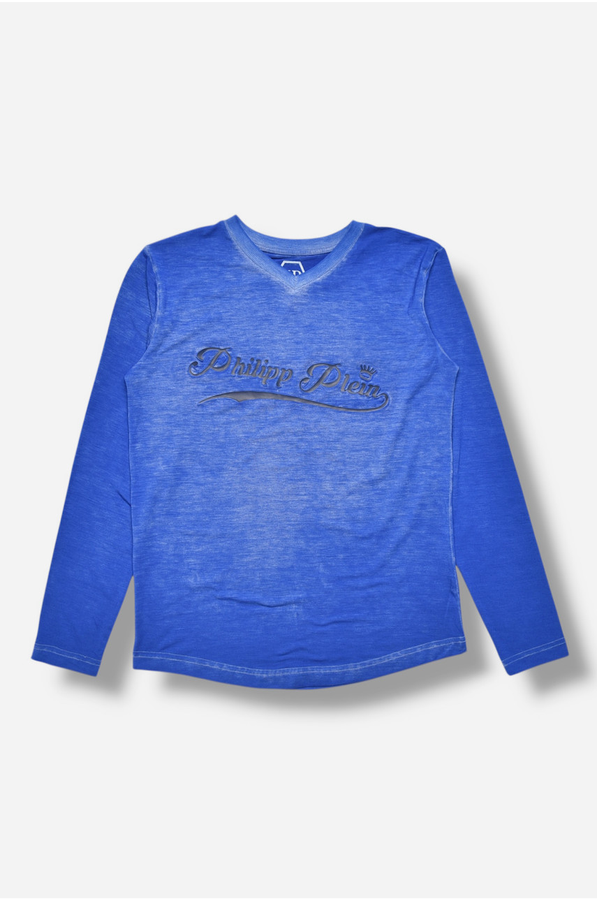 Кофта подростковая для мальчика синего цвета 88004 207487