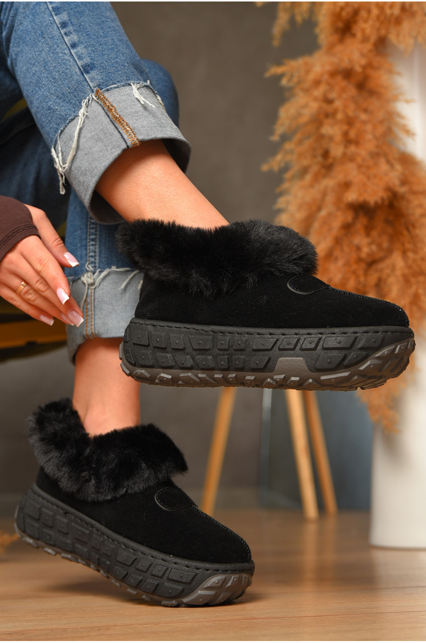 Угги женские на меху черного цвета MY-16 207488