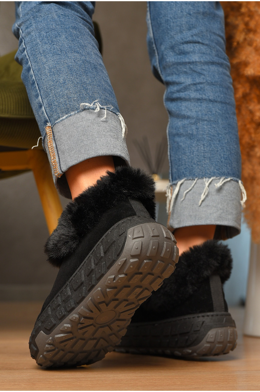 Уггі жіночі на хутрі чорного кольору MY-16 207488