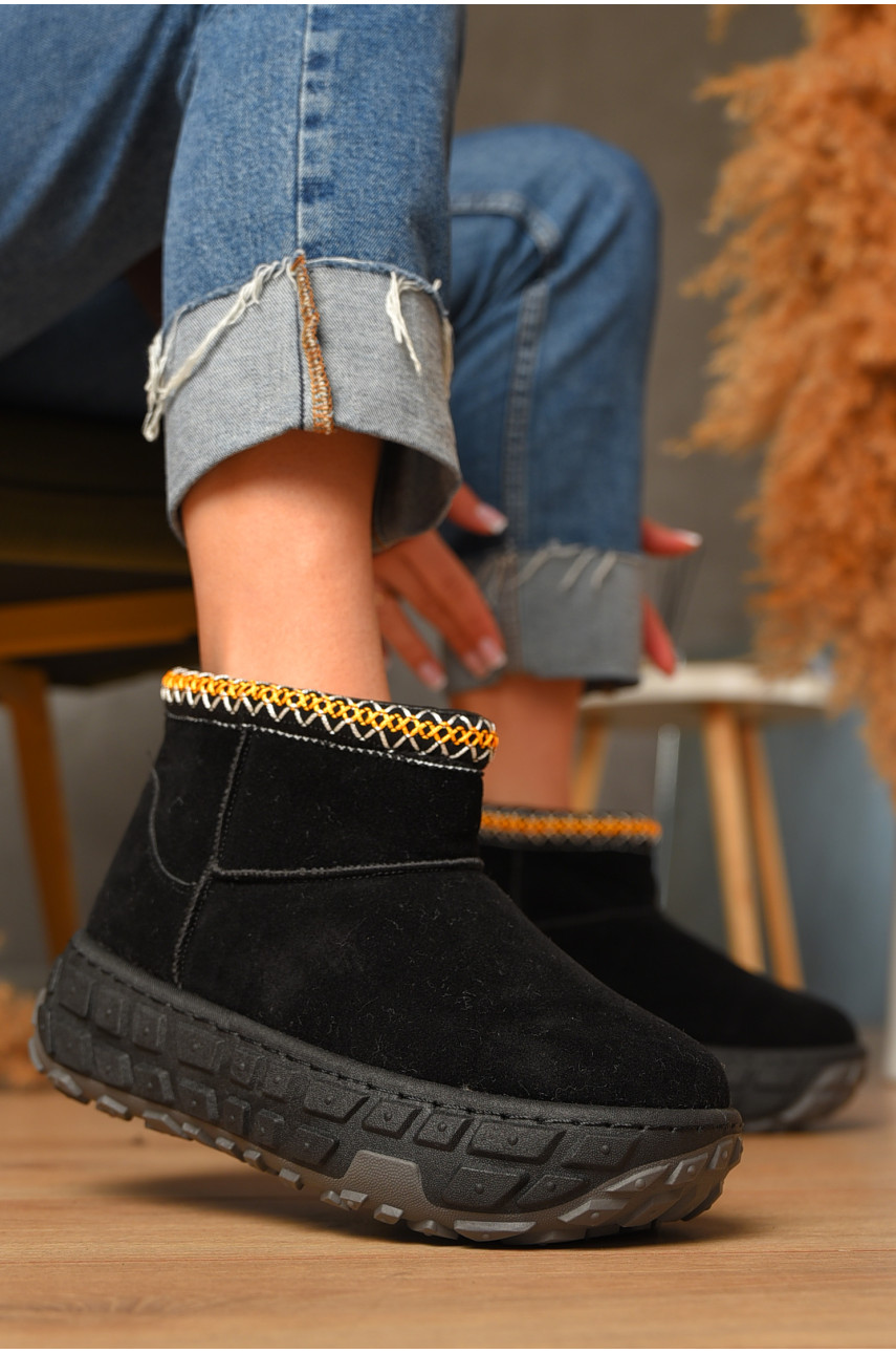 Угги женские на меху черного цвета MY-17 207489