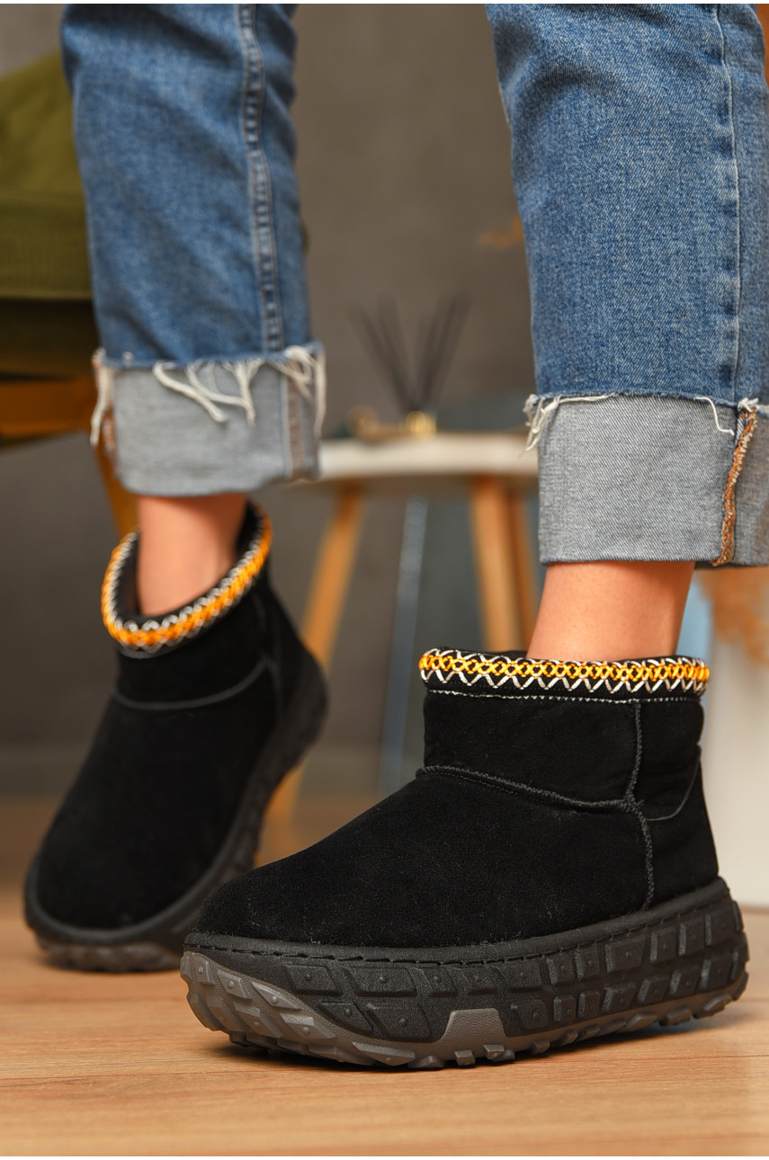 Угги женские на меху черного цвета MY-17 207489