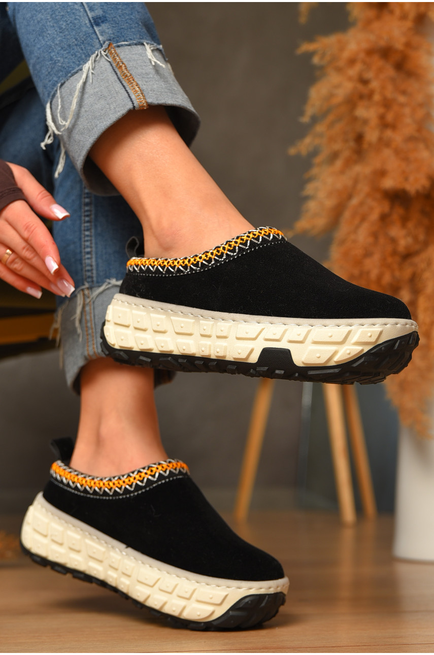 Угги женские на меху черного цвета MY-1 207492