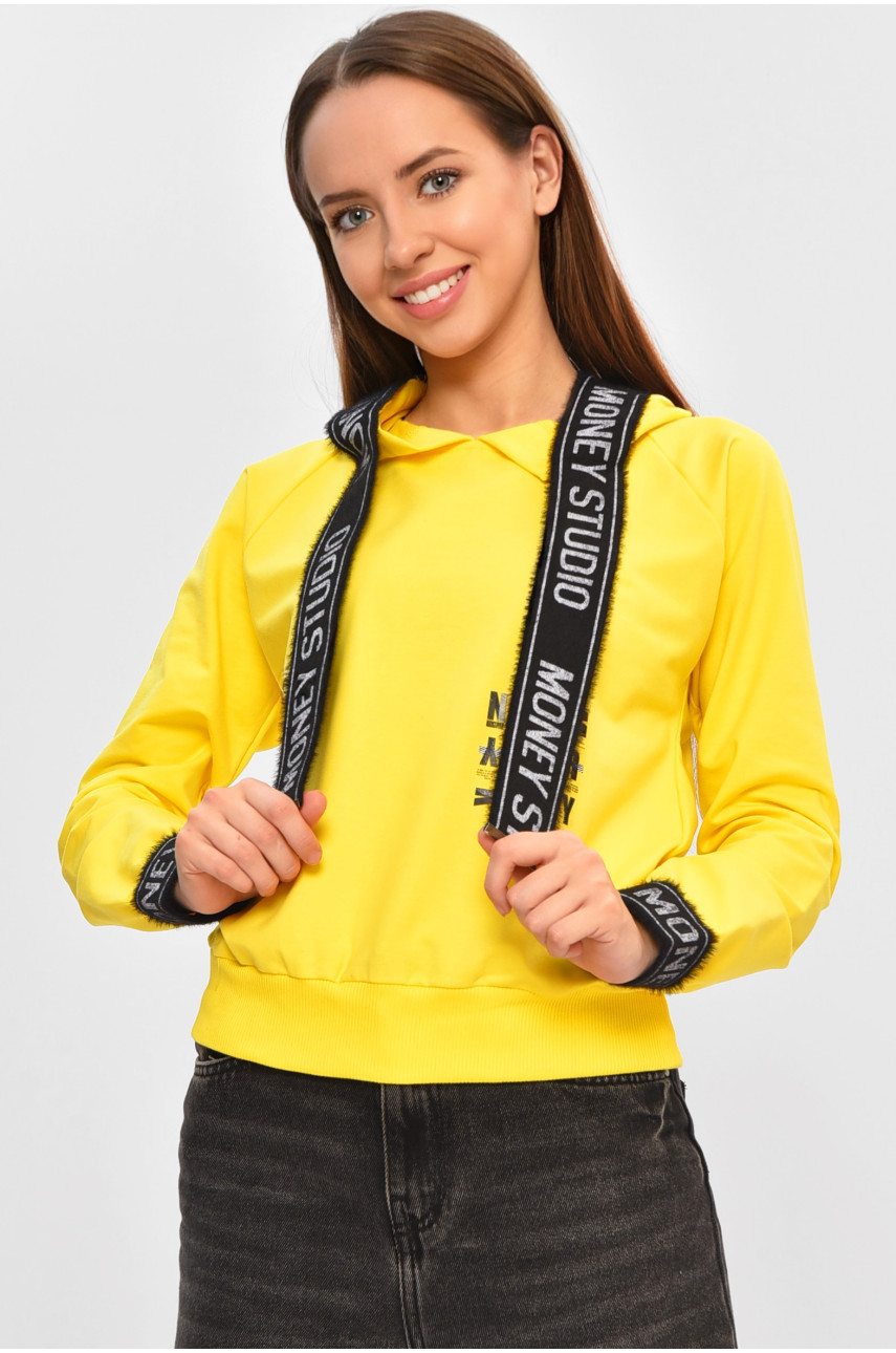 Кофта подростковая для девочки желтого цвета 6004 207504