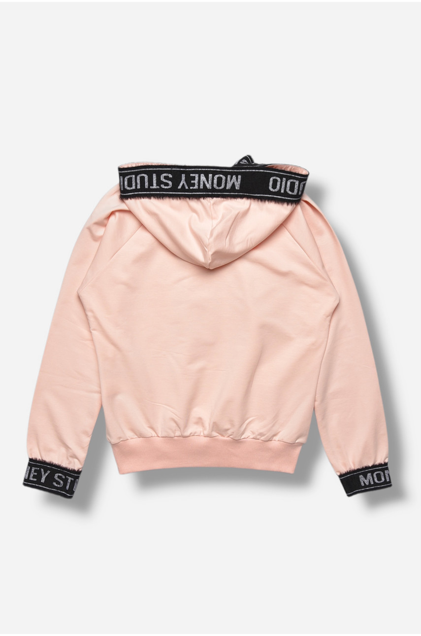 Кофта подростковая для девочки розового цвета 6004 207509