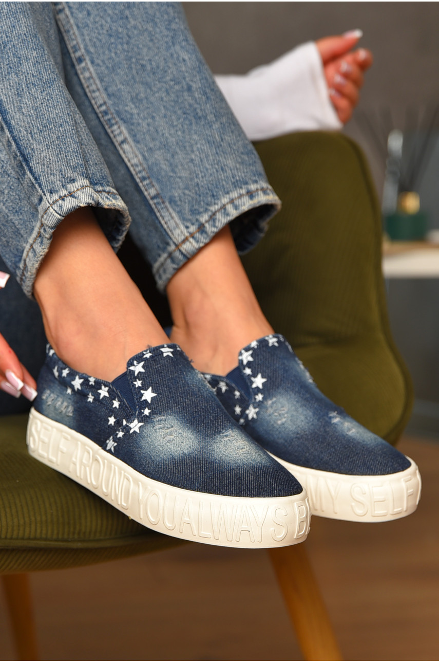 Мокасини жіночі джинсові синього кольору BL-302 207515