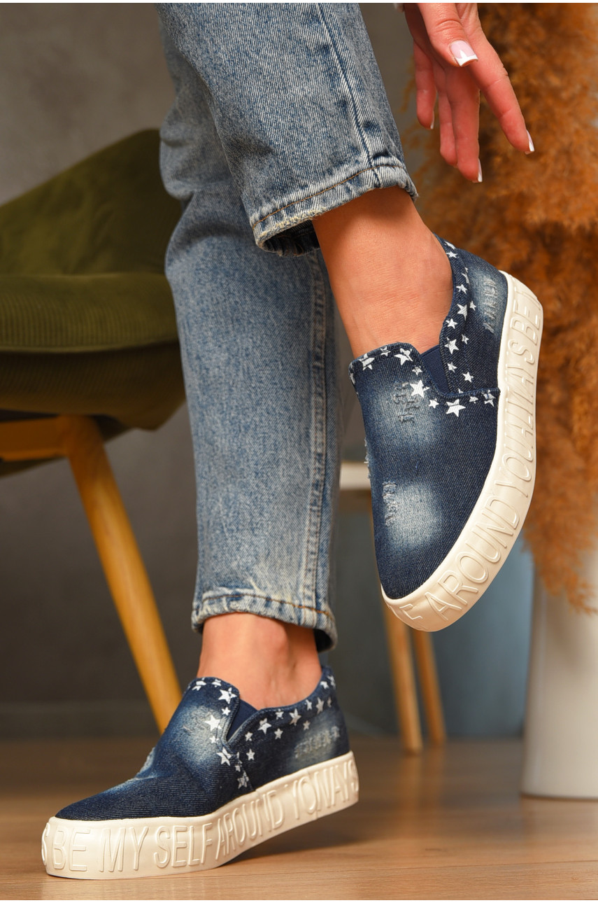 Мокасини жіночі джинсові синього кольору BL-302 207515