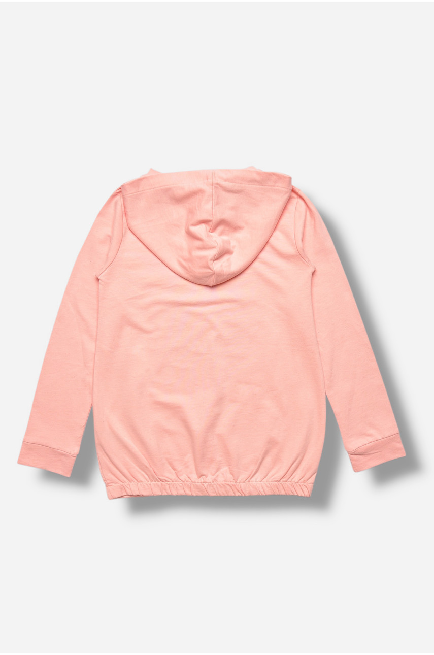 Кофта детская для девочки розового цвета с принтом 3125 207517