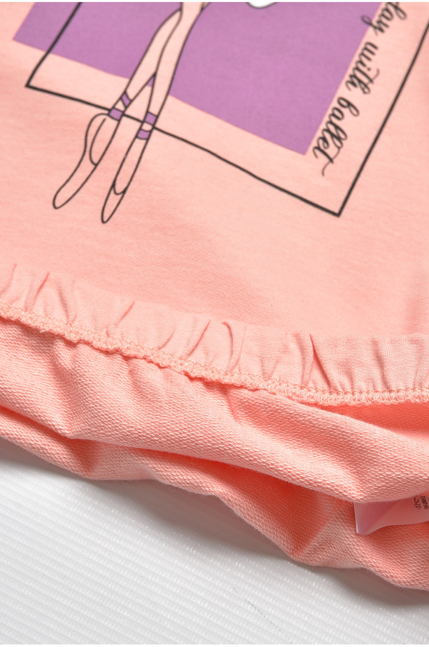 Кофта детская для девочки розового цвета с принтом 3125 207517