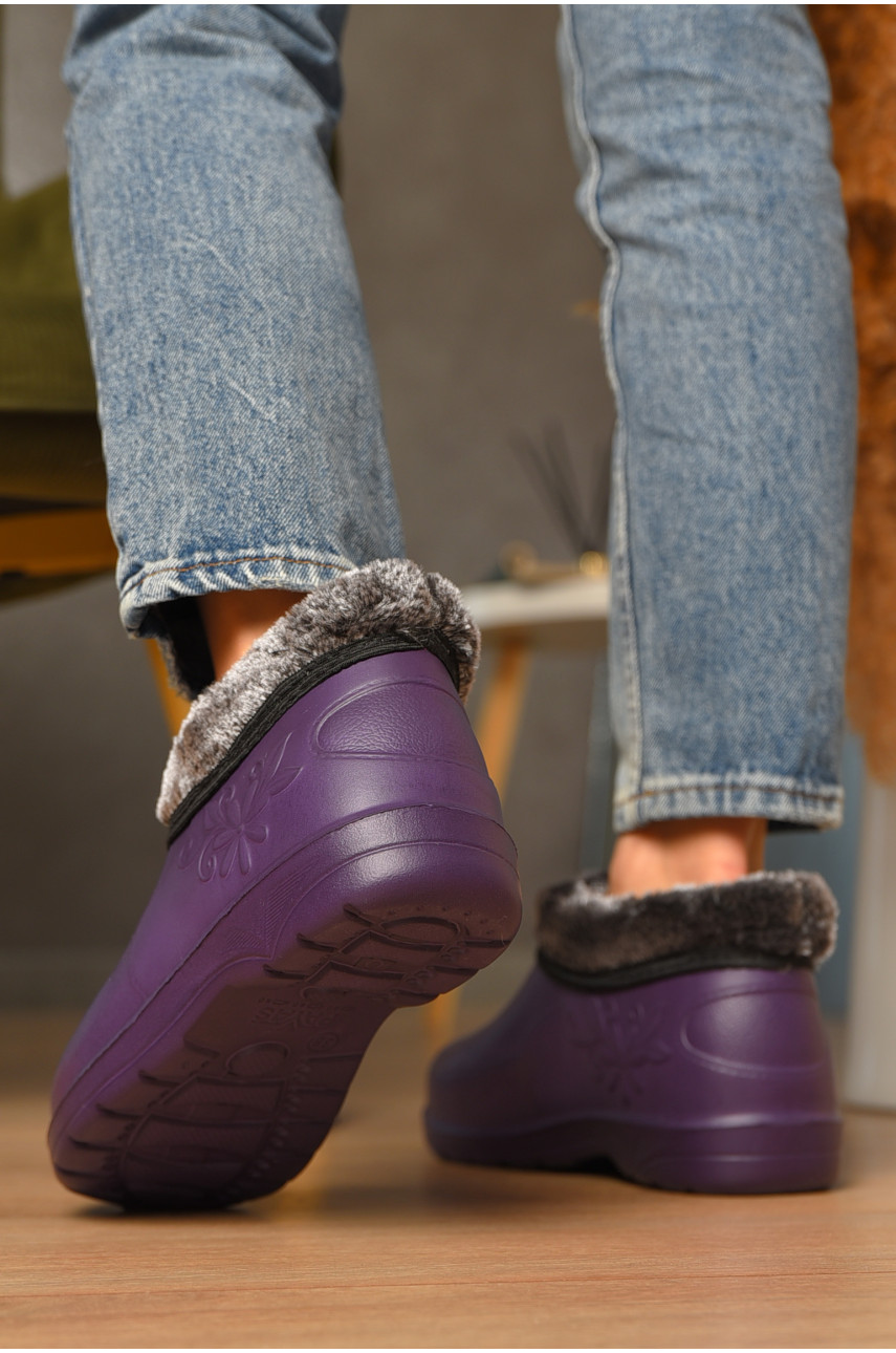 Галоши женские на меху фиолетового цвета Payas квітка 207520 Галоши женские на меху фиолетового цвета Payas квітка 207520