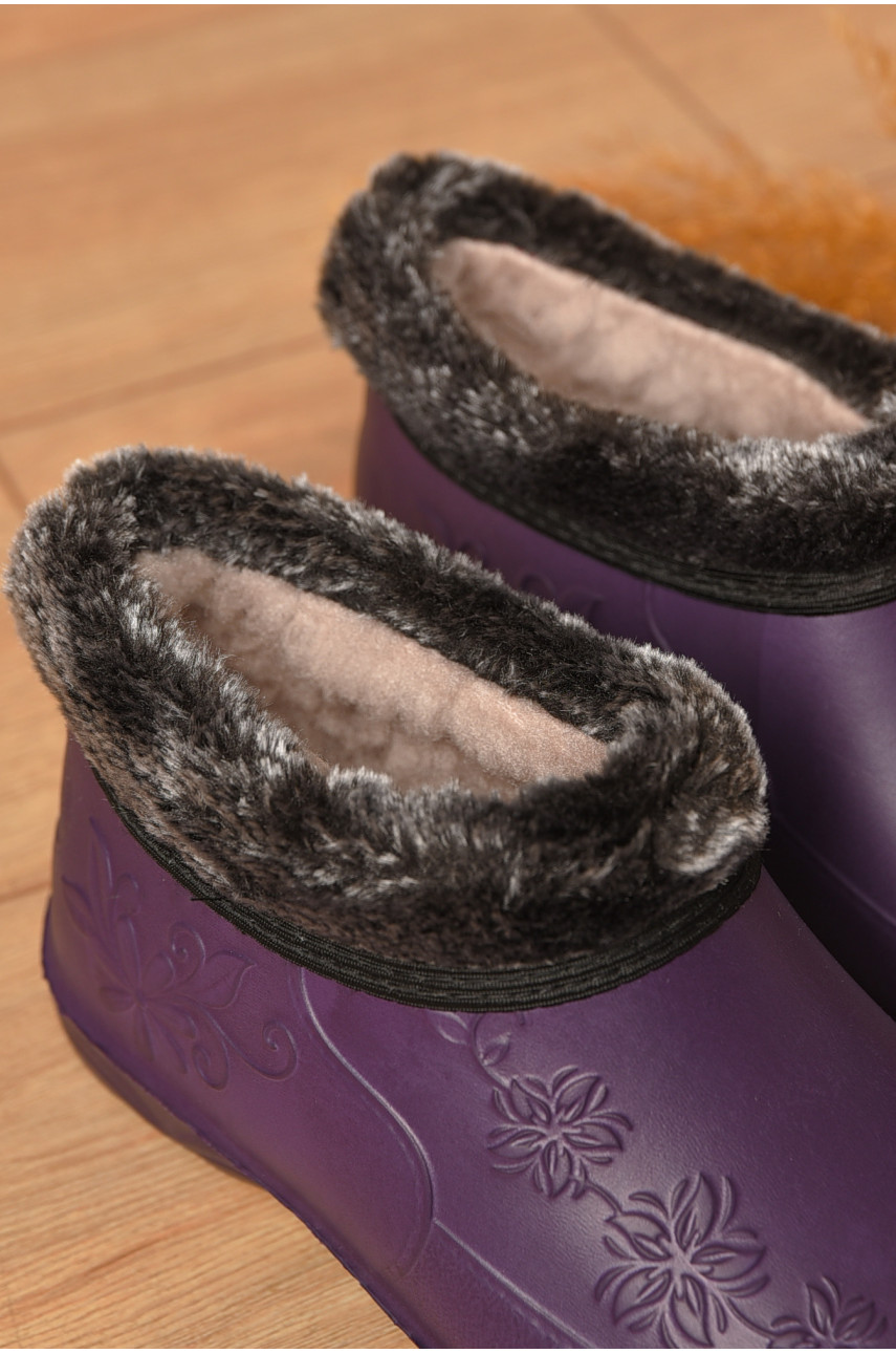 Галоши женские на меху фиолетового цвета Payas квітка 207520 Галоши женские на меху фиолетового цвета Payas квітка 207520
