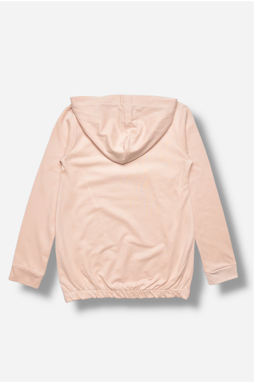 Кофта детская для девочки бежевого цвета с принтом 3125 207521