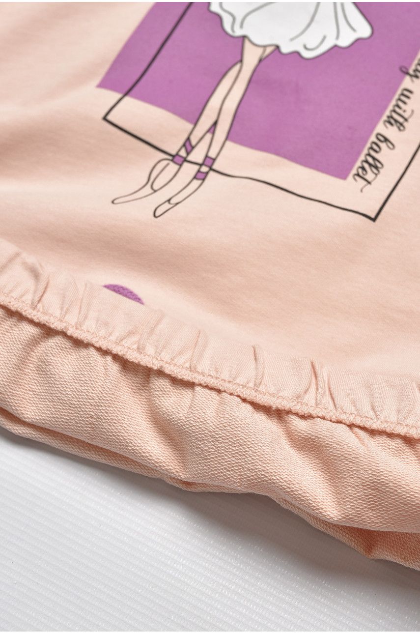 Кофта детская для девочки бежевого цвета с принтом 3125 207521