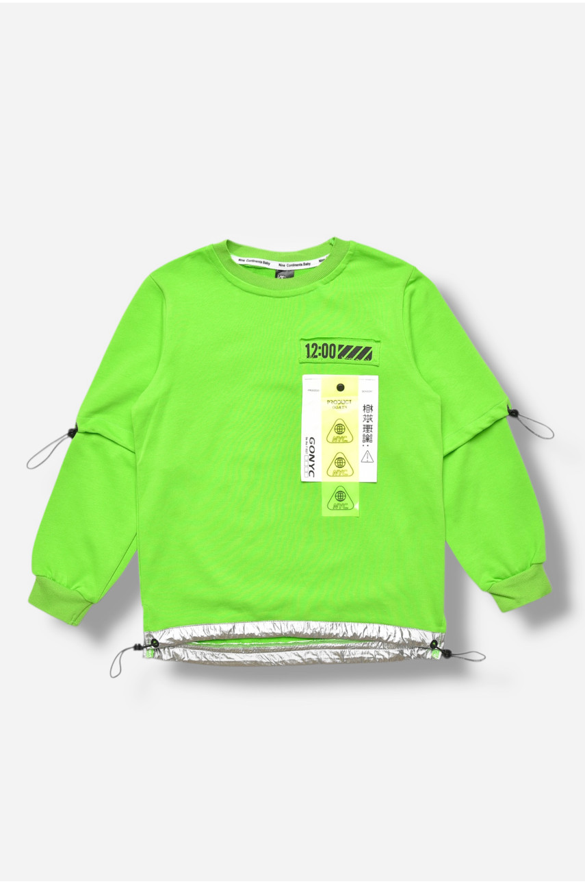 Кофта детская для мальчика зеленого цвета с принтом 5822 207523