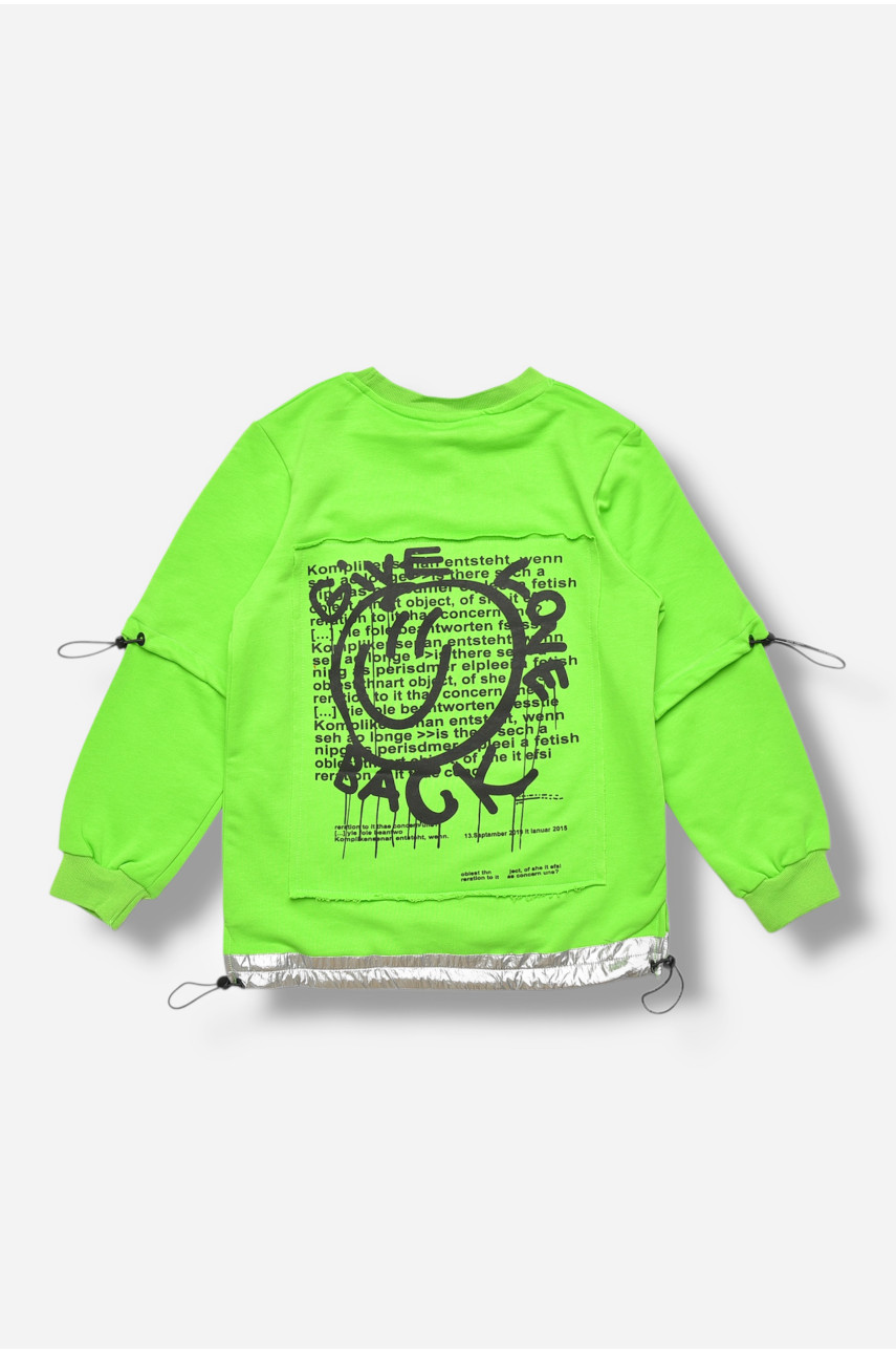 Кофта детская для мальчика зеленого цвета с принтом 5822 207523