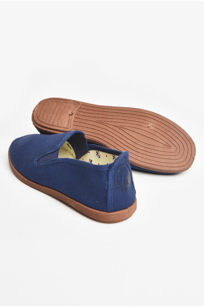 Мокасины женские джинсовые темно-синего цвета 30201 207527