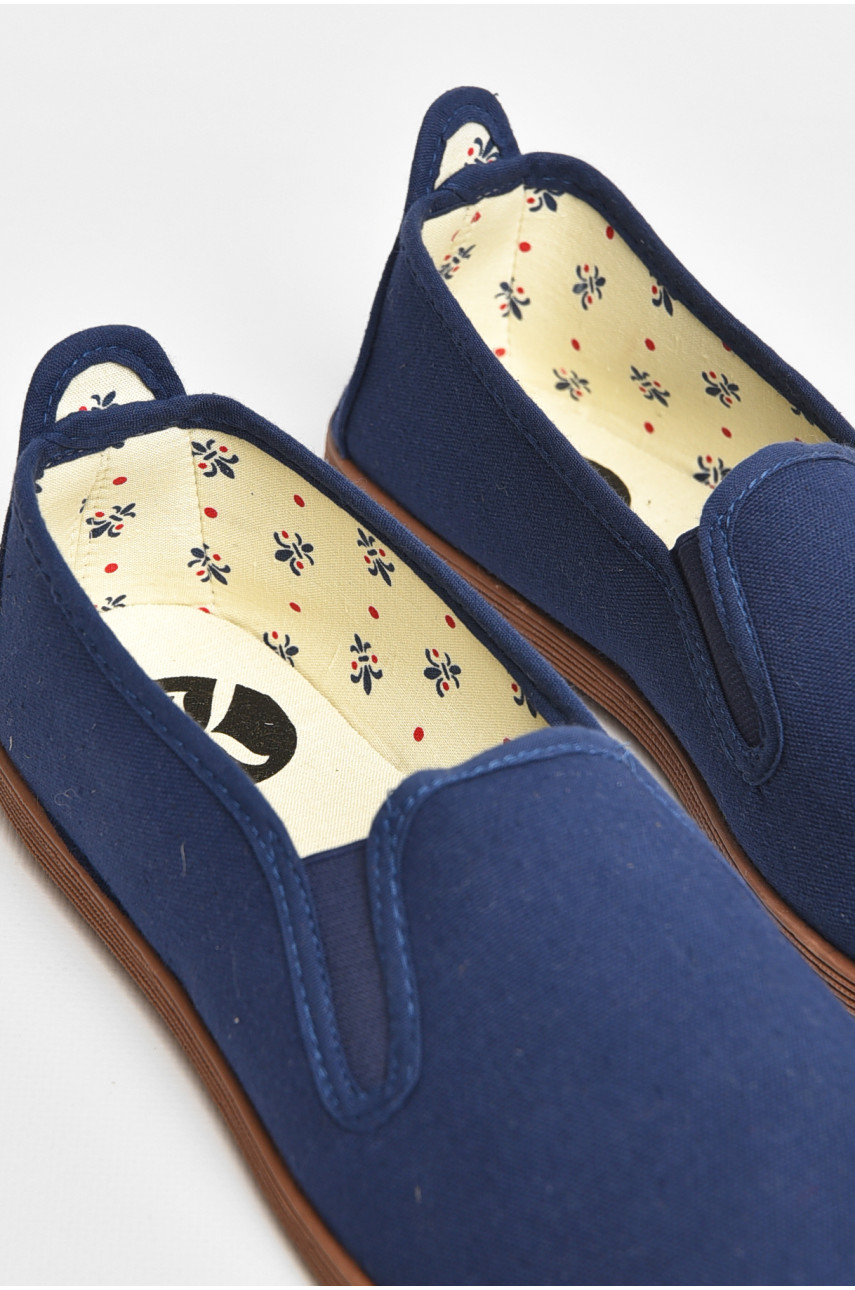 Мокасины женские джинсовые темно-синего цвета 30201 207527