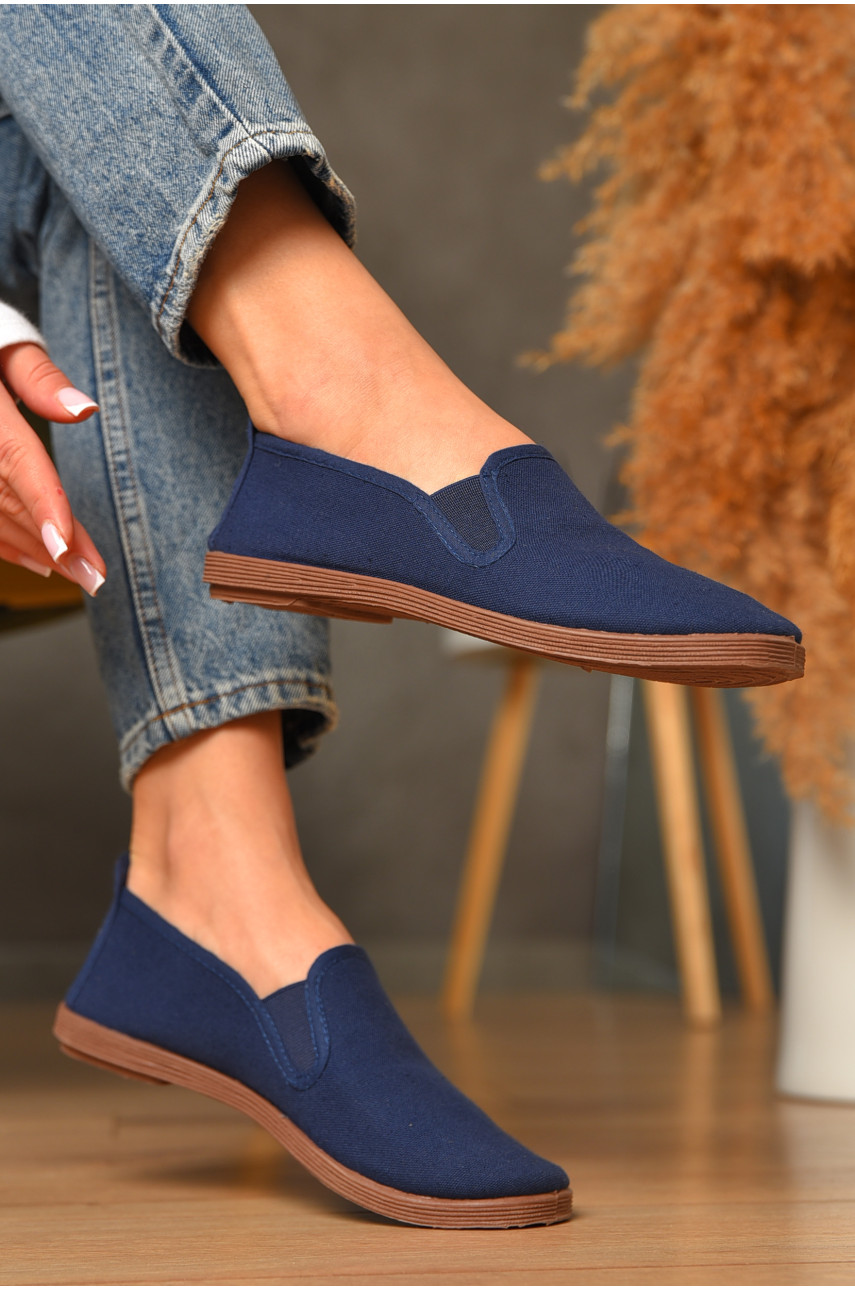 Мокасини жіночі джинсові темно-синього кольору 30201 207529