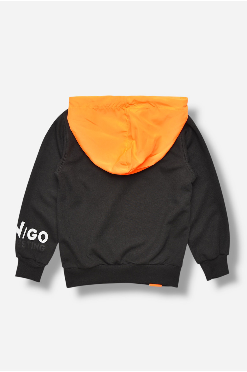 Кофта детская для мальчика черного цвета с принтом 2668 207531