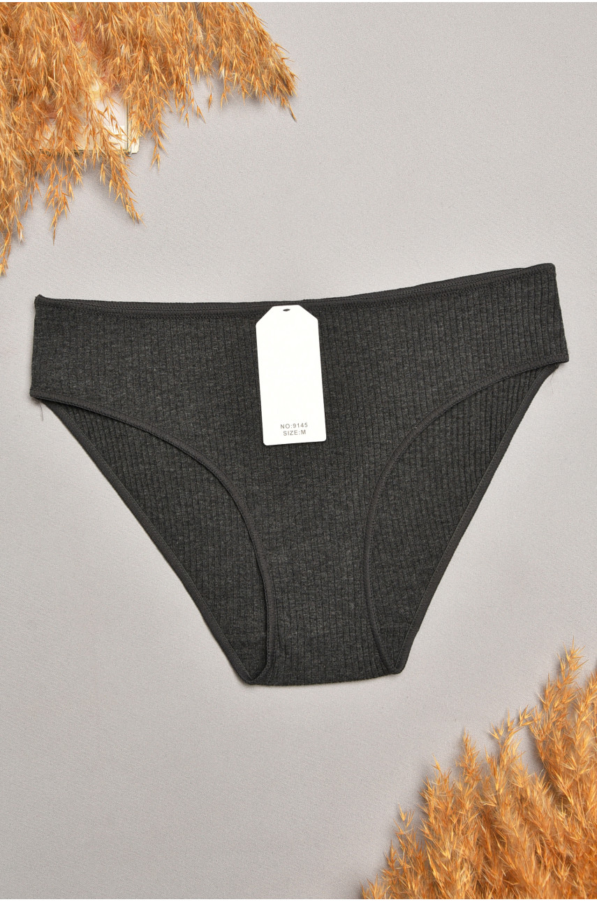 Трусы женские однотонные темно-серого цвета 9145 207539