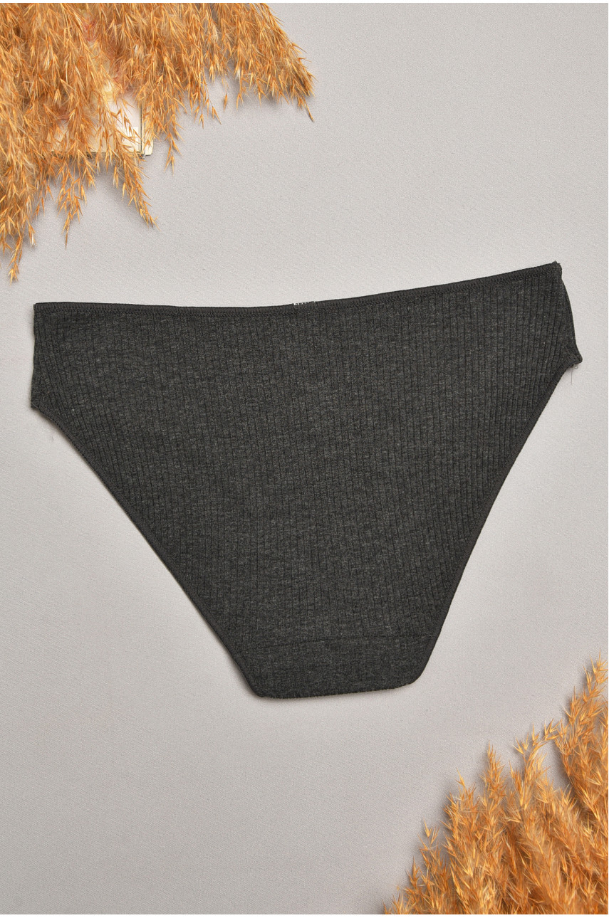 Трусы женские однотонные темно-серого цвета 9145 207539