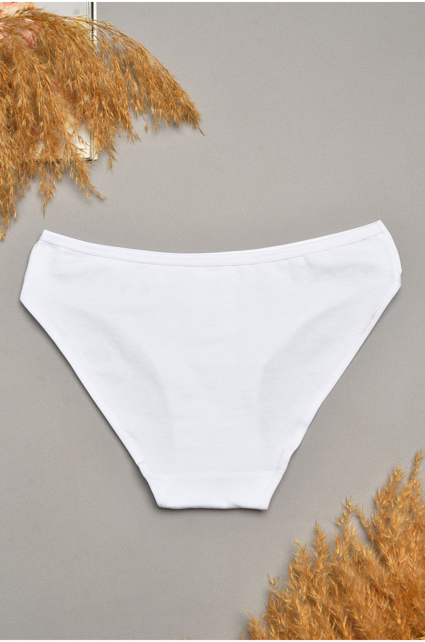 Трусы женские однотонные белого цвета 6121 207545