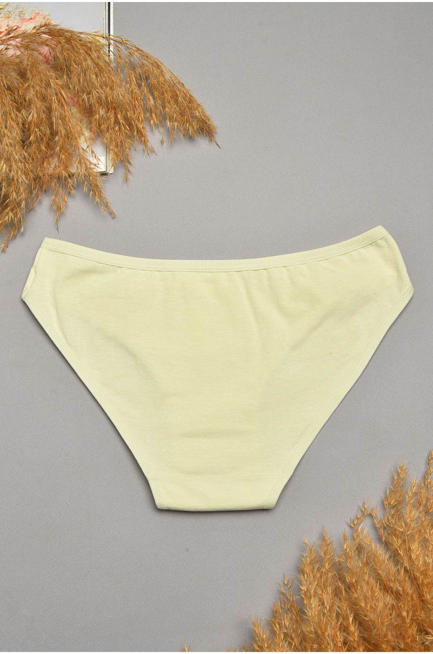 Трусы женские однотонные светло-оливкового цвета 6121 207547