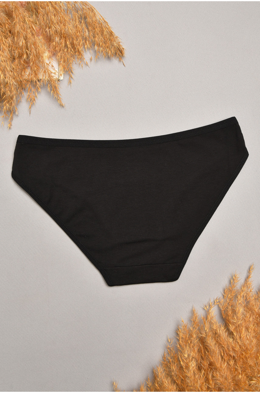 Трусы женские однотонные черного цвета 6121 207548