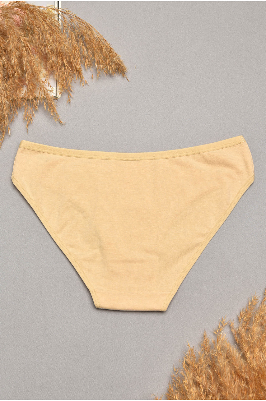Трусы женские однотонные бежевого цвета 6121 207549