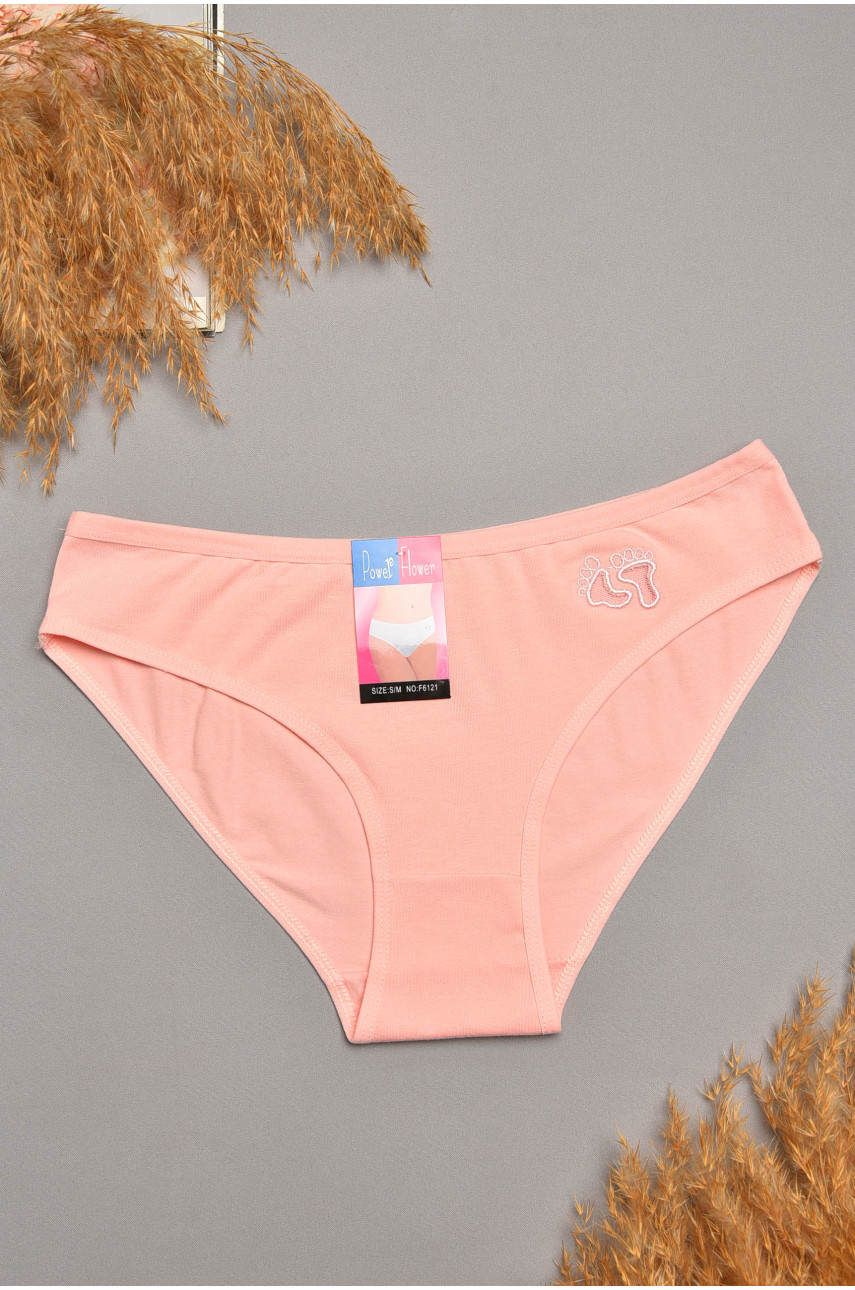 Трусы женские однотонные светло-розового цвета 6121 207550