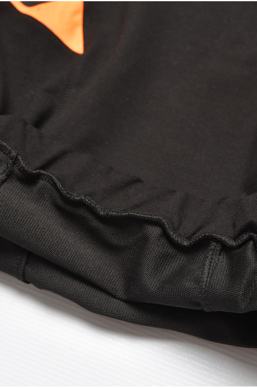 Кофта подростковая для девочки черного цвета с принтом 5504 207566