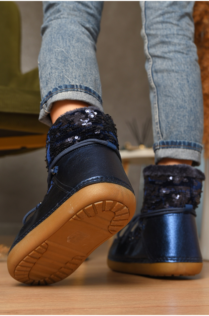 Уггі жіночі на хутрі синього кольору TBL-3 207569