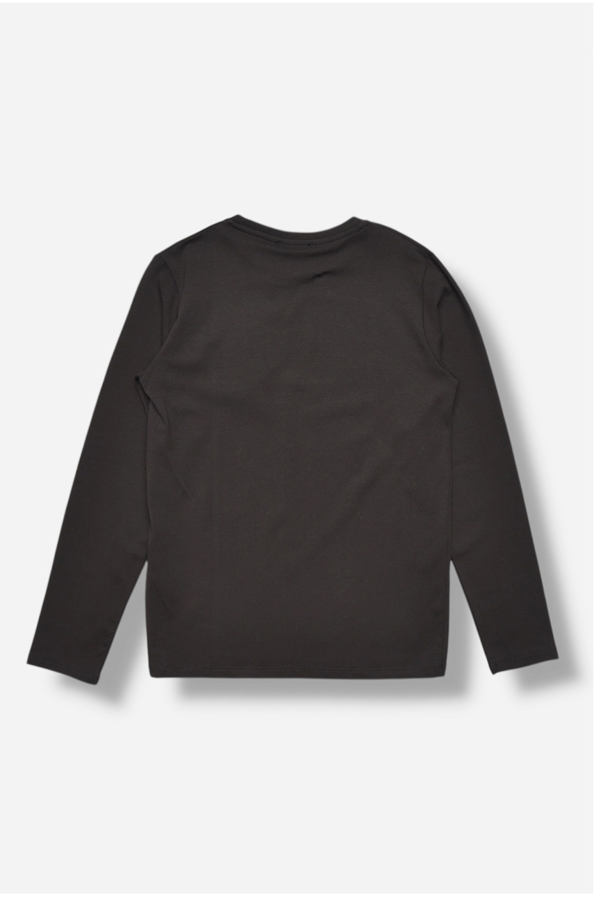 Кофта детская для мальчика черного цвета с принтом 15578 207576