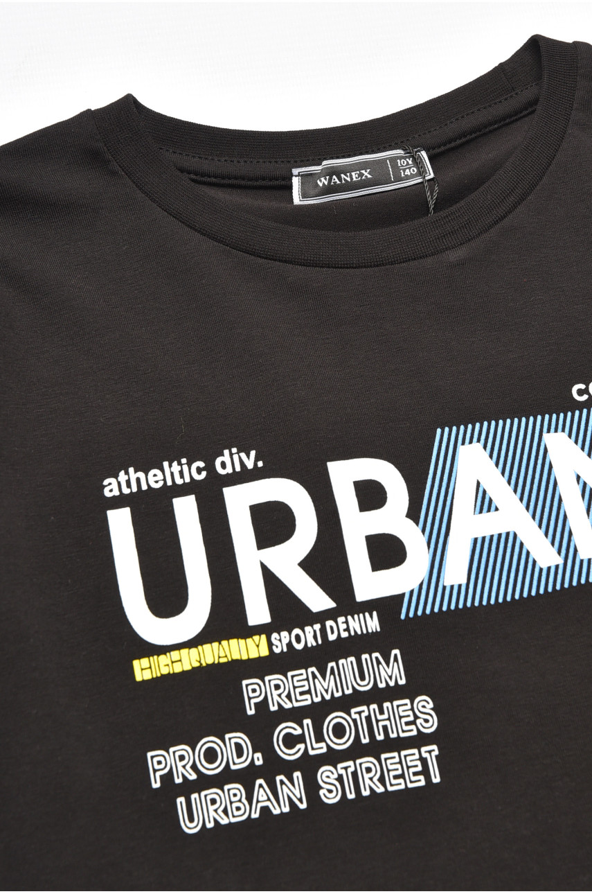 Кофта детская для мальчика черного цвета с принтом 15578 207576