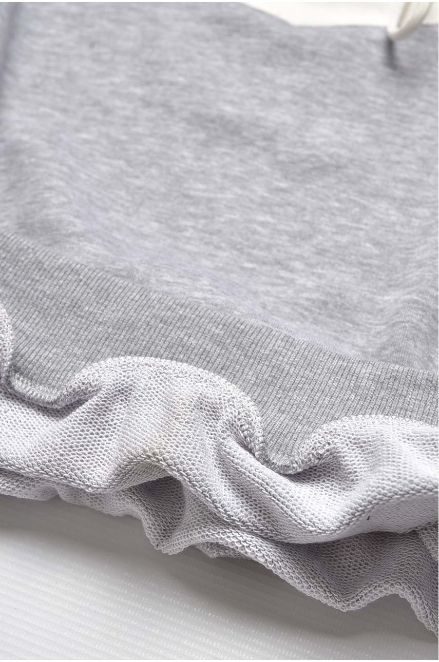 Кофта подростковая для девочки серого цвета с принтом 207583