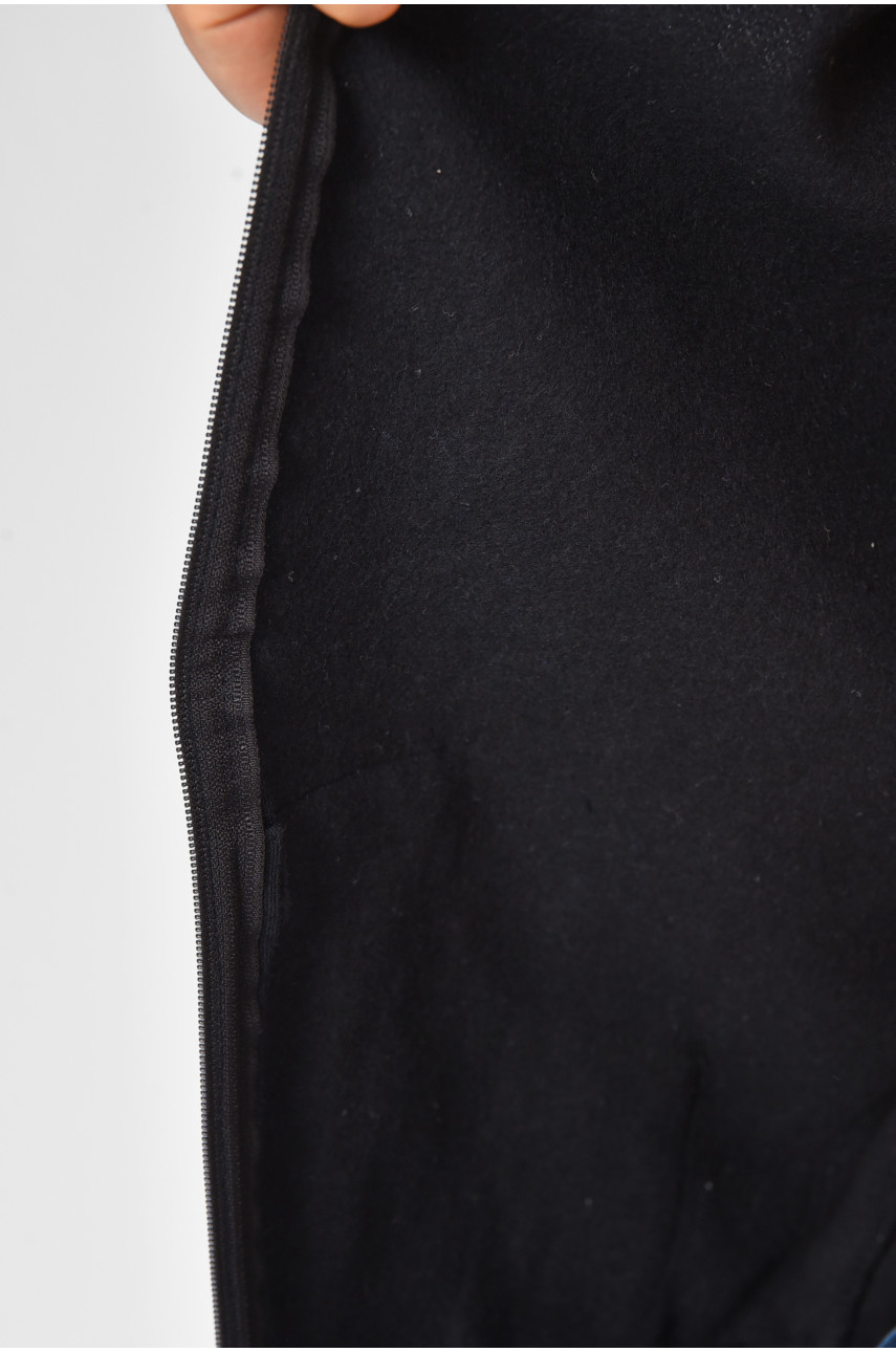 Кофта мужская однотонная на флисе синего цвета 207600