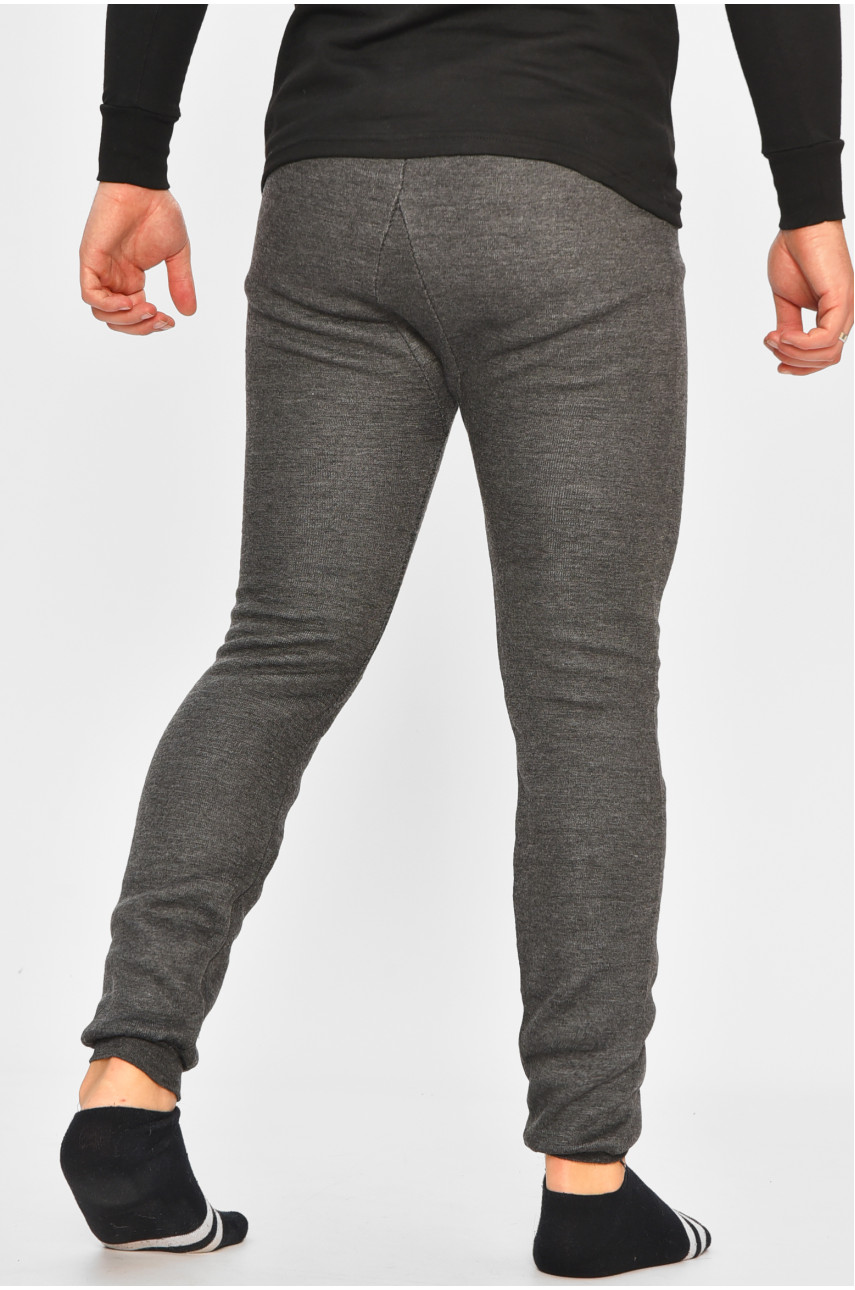 Подштанники мужские на флисе тёмно-серого цвета А922 207618