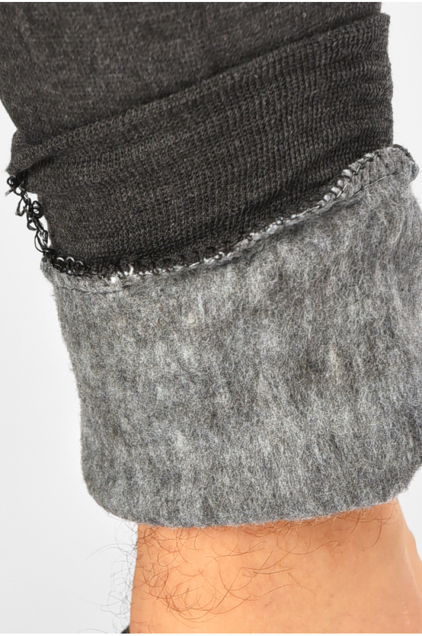 Подштанники мужские на флисе тёмно-серого цвета А922 207618