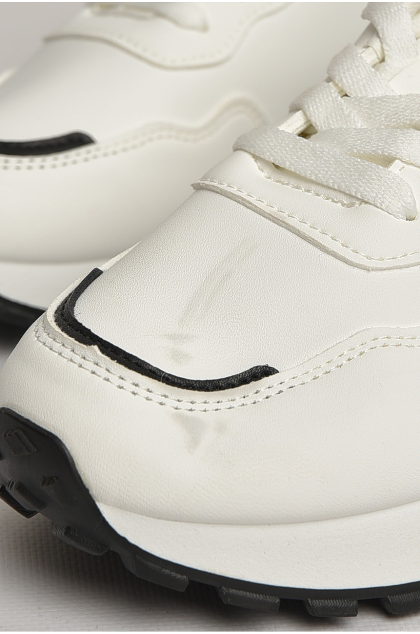 Кросівки жіночі білого кольору на шнурівці Уцінка 542-147 207641 Кросівки жіночі білого кольору на шнурівці Уцінка 542-147 207641