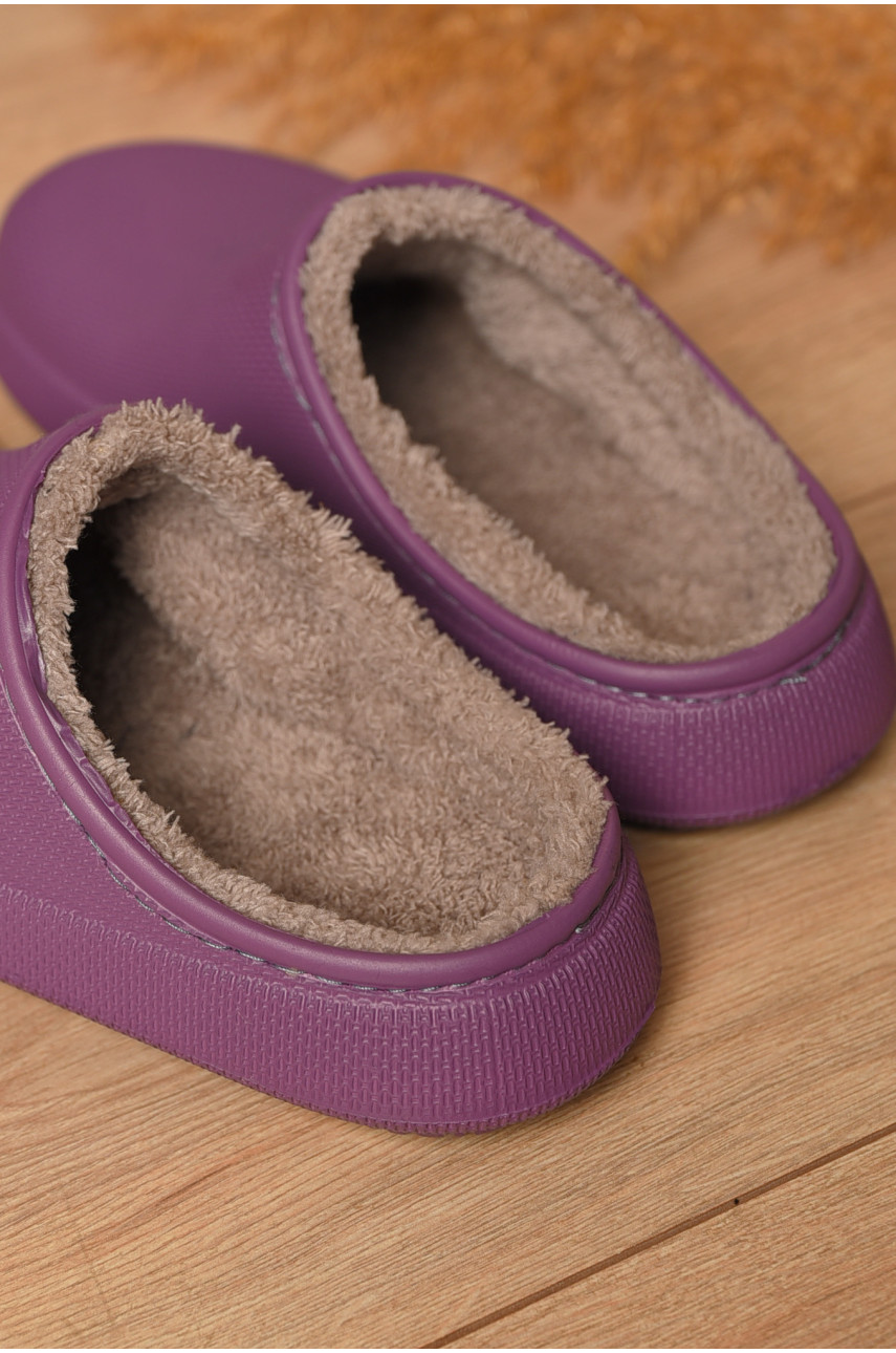 Галоши женские без задника утепленные сиреневого цвета С112 207652