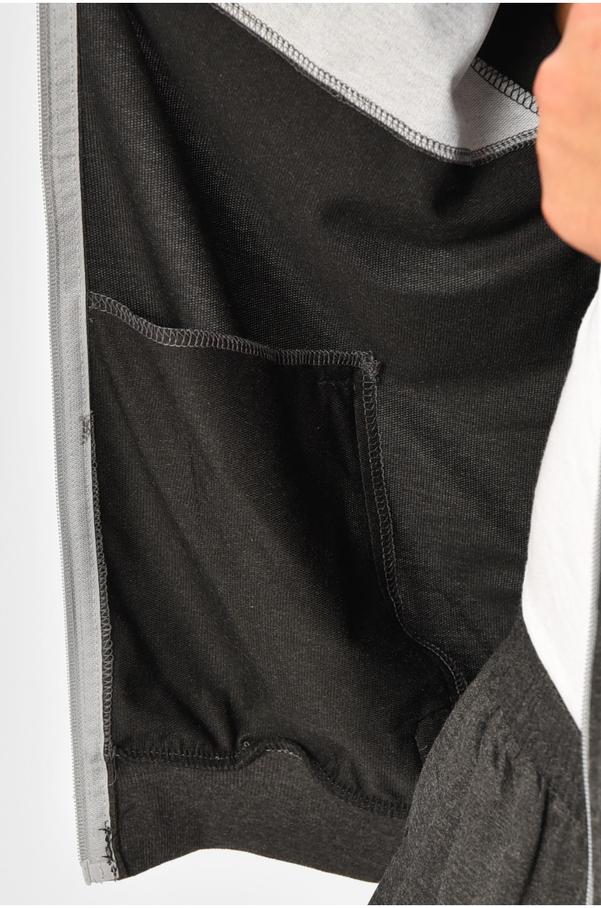 Спортивний костюм чоловічий темно-сірого кольору Y-999-H-5 207653