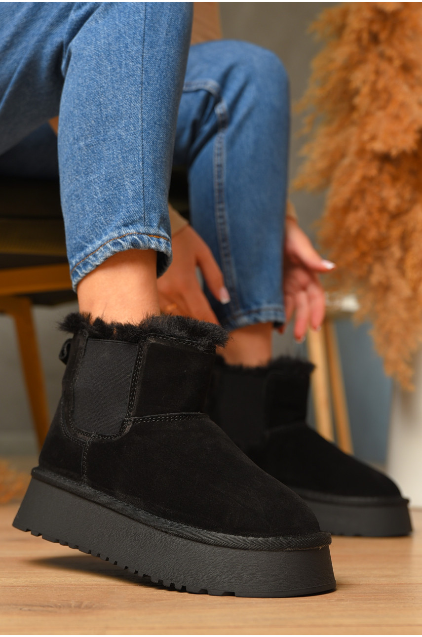 Угги женские на меху черного цвета К-36 207694